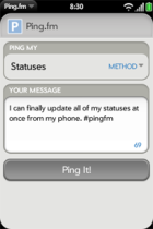 Ping.fm for webOS 1.0.2